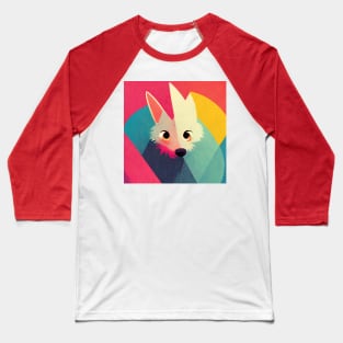 Cute geometric wolf Baseball T-Shirt